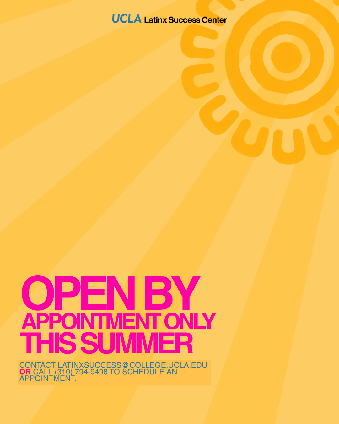 LSC Open By Appointment Only This Summer