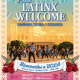 Promotional flyer for the UCLA Latinx Success Center’s 5th Annual Latinx Welcome. The event theme is “Comunidad, Cultura, y Excelencia” and features a colorful UCLA campus scene with students dancing in Wilson Plaza, Latin American flags, hummingbirds, red roses, and decorative geometric patterns. The flyer reads: “Bienvenidos a UCLA” and lists the event for October 8, 2026, from 4:00–6:00 PM at Wilson Plaza. A QR code for RSVP and logos of participating UCLA campus partners appear at the bottom.